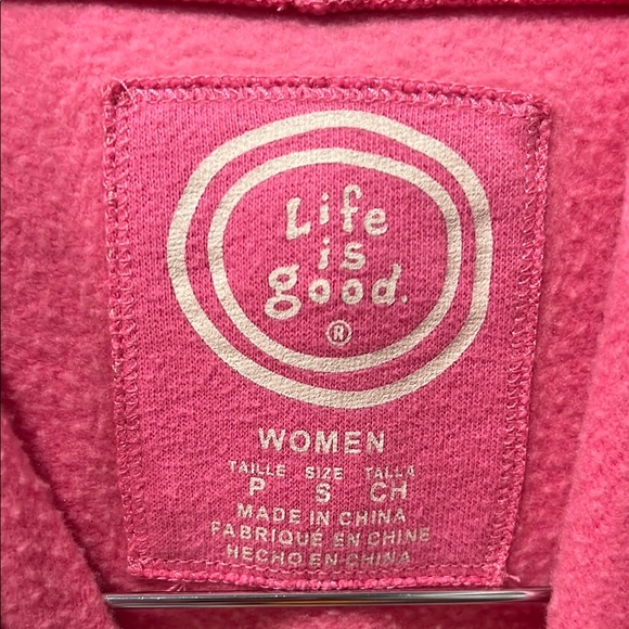 Life is Good Women's Pink Hoodie - Picture 2 of 5